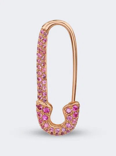 Anita Ko 18k Rose Gold Pink Sapphire Safety Pin Earring