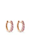 Anita Ko 18k Rose Gold Graduated Sapphire Hoop Earrings In Rosa
