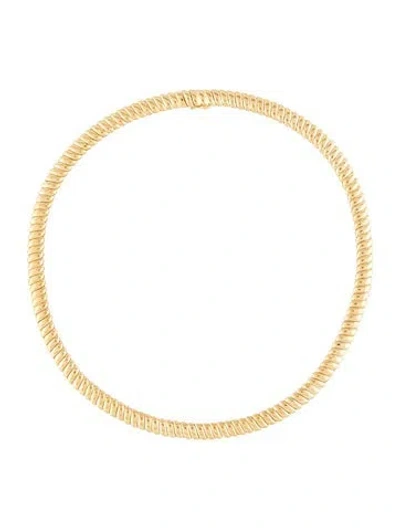 Pre-owned Anita Ko 18k Thin Zoe Collar Necklace, 16" In Multi