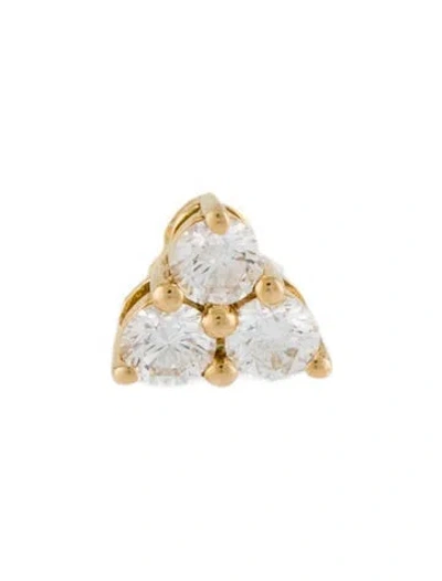 Pre-owned Anita Ko 18k Three-stone Cluster Stud Earring In Multicolor