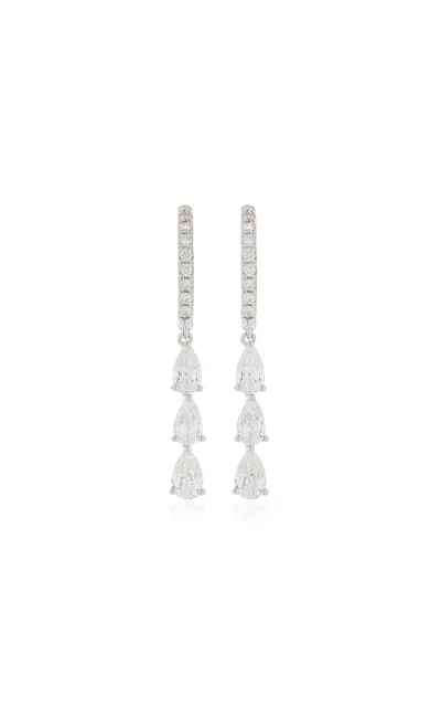 Anita Ko 18k White Gold Diamond Earrings In Metallic