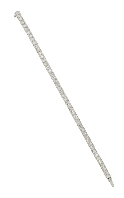 Anita Ko 18k White Gold Diamond Tennis Bracelet In Metallic