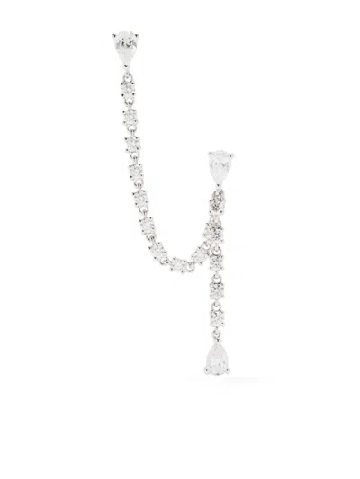 Anita Ko 18k White Gold Isla Diamond Earrings In Silver