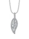 Anita Ko 18k White Gold Leaf Diamond Necklace In Metallic