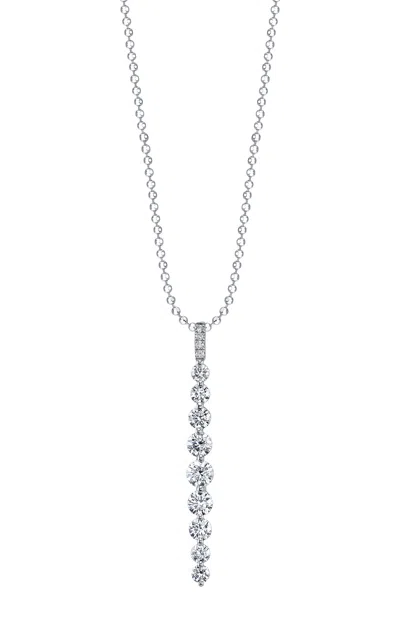Anita Ko 18k White Gold Medium Diamond Twiggy Necklace In Metallic