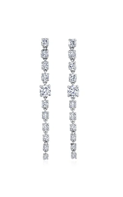Anita Ko 18k White Gold Short Diamond Rope Earrings