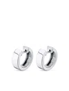 Anita Ko 18k White Gold Wide Huggie Earrings In Silver