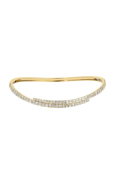 Anita Ko 18k Yellow Gold Baguette Diamond Coil Choker In Gold
