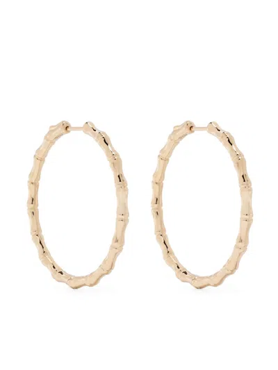 Anita Ko 18kt Yellow Gold Bamboo Hoop Earrings