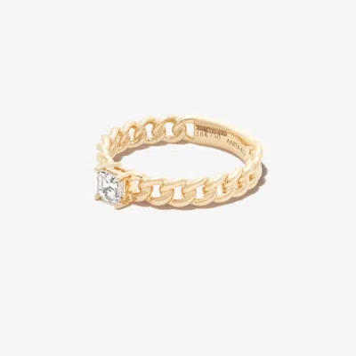 Anita Ko 18k Yellow Gold Chain Diamond Ring