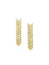 Anita Ko 18k Yellow Gold Chevron Zipper Earrings In Gold