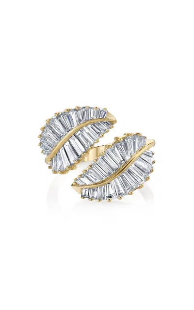 ANITA KO 18K YELLOW GOLD CLASSIC PALM LEAF DIAMOND RING