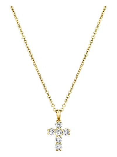 Anita Ko 18k Yellow Gold Cross Diamond Necklace