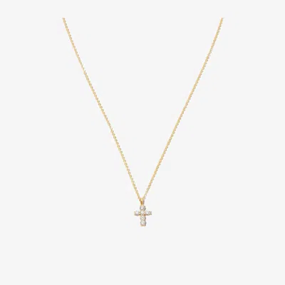 Anita Ko 18k Yellow Gold Cross Diamond Necklace