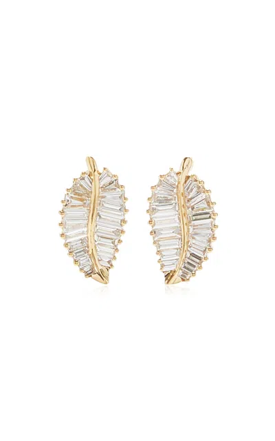 Anita Ko 18k Yellow Gold Diamond Earrings In Metallic