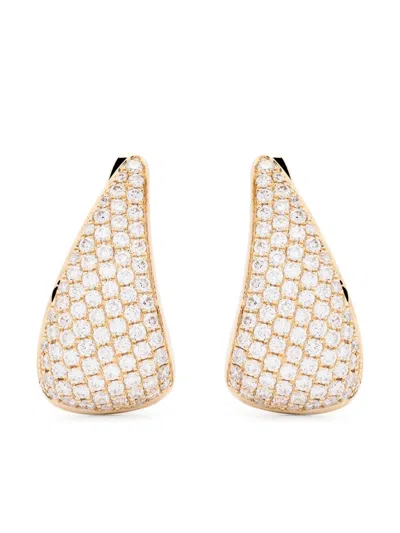 Anita Ko 18k Yellow Gold Diamond Huggie-hoop Earrings