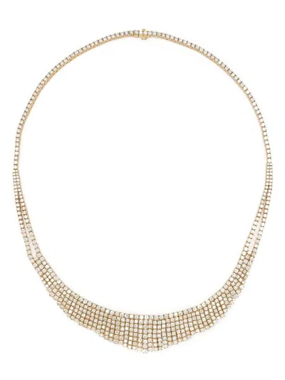 Anita Ko 18k Yellow Gold Diamond Mesh Necklace