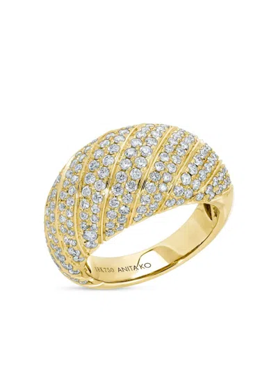 Anita Ko 18k Yellow Gold Domed Diamond Ring
