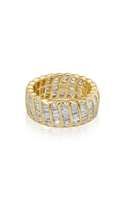 Anita Ko 18k Yellow Gold Large Baguette Diamond Zoe Ring