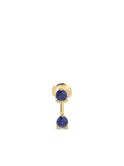 Anita Ko 18k Yellow Gold Large Orbit Sapphire Single Earring In Blue