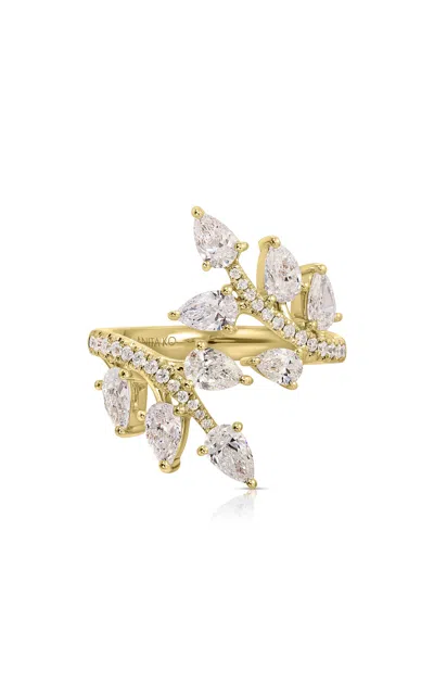 Anita Ko 18k Yellow Gold Large Pave Diamond Ivy Ring