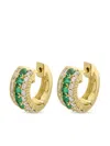 Anita Ko 18k Yellow Gold Lola Diamond And Emerald Huggie Earrings In Gold