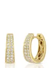 Anita Ko 18kt Yellow Gold Pave Meryl Diamond Hoop Earrings In Gold