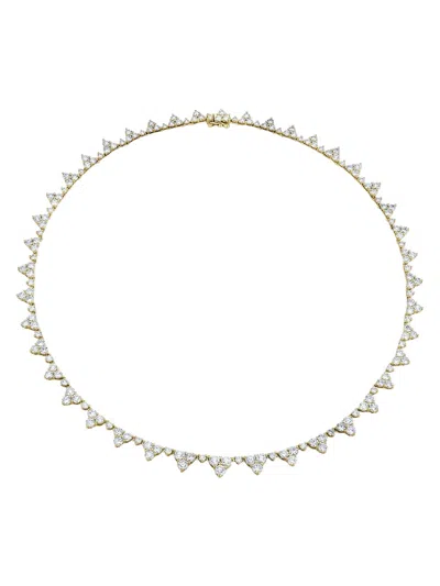 Anita Ko 18k Yellow Gold Pave Triangle Eternity Choker