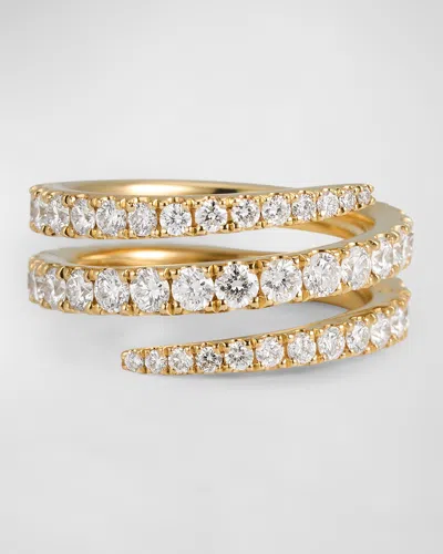 Anita Ko 18k Yellow Gold Pinky Diamond Coil Ring