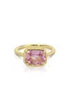 Anita Ko 18k Yellow Gold Radiant Pink Sapphire Ring
