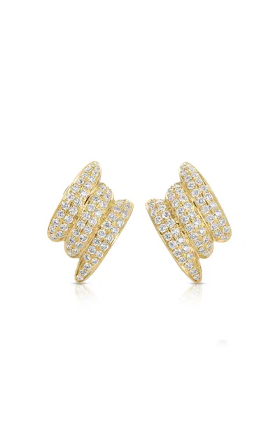 ANITA KO 18K YELLOW GOLD SMALL DIAMOND CLAIRE EARRINGS