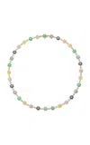Anita Ko 18k Yellow Gold Small Multi Sapphire And Diamond Flora Choker