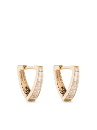 Anita Ko 18k Yellow Gold Triangle Diamond Earrings