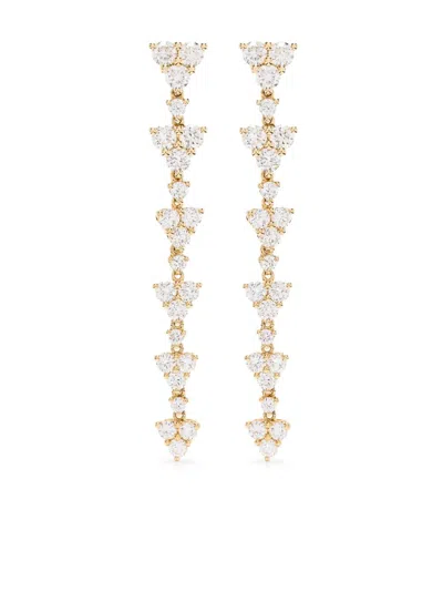 Anita Ko 18k Yellow Gold Triangle Eternity Diamond Earrings