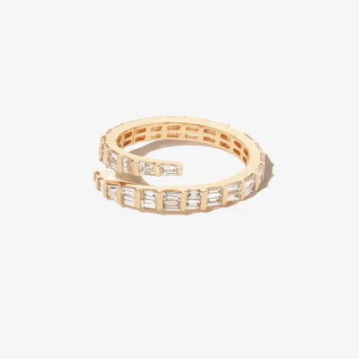 Anita Ko 18k Yellow Gold Two Row Coil Diamond Ring