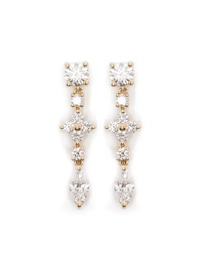 Anita Ko 18k Yellow Gold Vivi Diamond Drop Earring In Multi