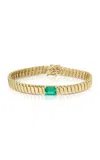 Anita Ko 18k Yellow Gold Zoe Bracelet With Emerald Center 1.44