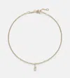 Anita Ko 18kt Gold Anklet With Diamond In Gold