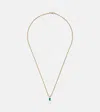 Anita Ko 18kt Gold Pendant Necklace With Emerald In Gold