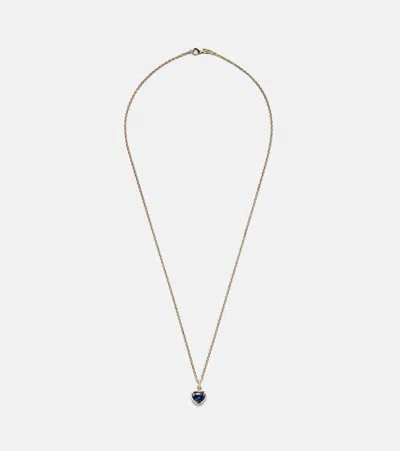 Anita Ko 18kt Gold Pendant Necklace With Sapphire And Diamonds