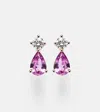 Anita Ko 18kt Rose Gold Earrings With Sapphires And Diamonds In Pink