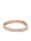 Anita Ko 18k Rose Gold Zipper Diamond Tennis Bracelet In 粉色