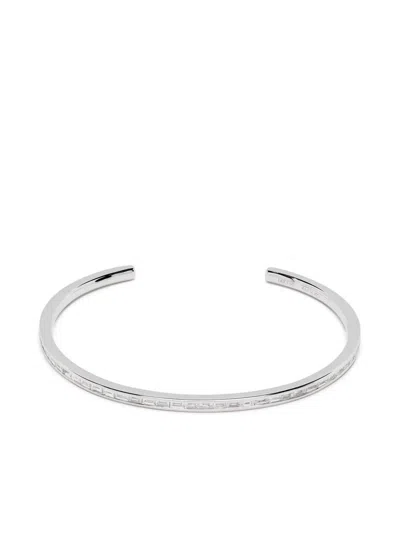 Anita Ko 18kt White Gold Baguette Diamond Cuff Bracelet In Silber