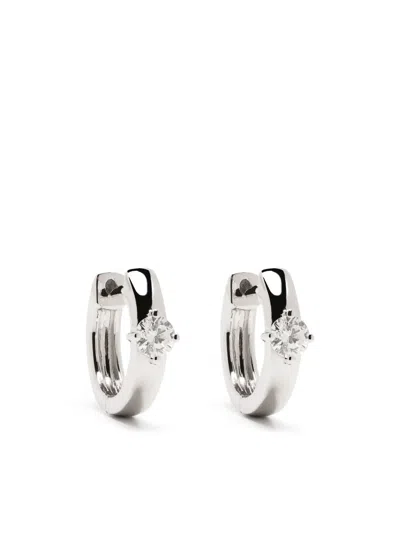 Anita Ko 18kt White Gold Diamond Huggie Earrings In Silber