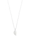 Anita Ko 18kt White Gold Diamond Palm Leaf Necklace In Silver