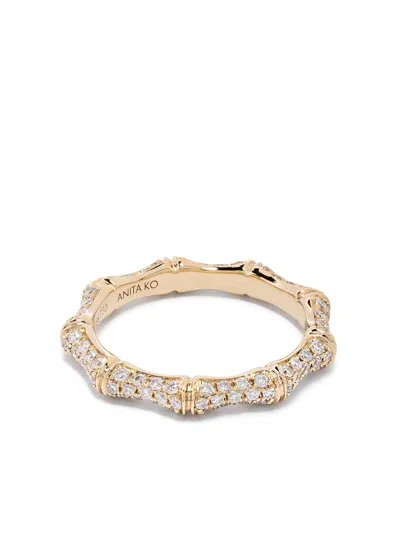 Anita Ko 18kt Yellow Gold Bamboo Diamond Ring