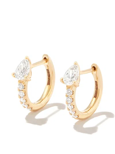 Anita Ko 18kt Yellow Gold Bobbi Diamond Hoop Earrings In 金色