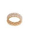 Anita Ko 18kt Yellow Gold Diamond Baguette Double Row Ring In Gold
