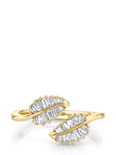 Anita Ko 18kt Yellow Gold Palm Leaf Diamond Ring