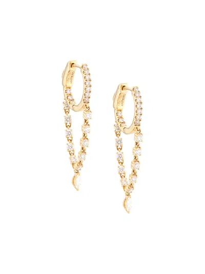 Anita Ko 18kt Yellow Gold Sienna Diamond Huggies